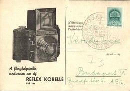 T2/T3 1941 Reflex Korelle 6x6 Cm Fényképezőgép Reklámlapja / Hungarian Photo Camera Advertisement Card + 1931-41 Országo - Non Classés