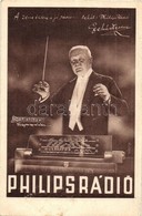 ** T2 Philips Rádió Reklámlapja Lehár Ferenc Karmesterrel / Philips Radio Advertisement Postcard With Conductor - Zonder Classificatie