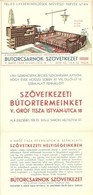 ** T2 Bútorcsarnok Szövetkezet 3-lapos Kinyitható Reklámlapja; új Cím: Gróf Tisza István Utca 18. Budapest / Hungarian F - Non Classés