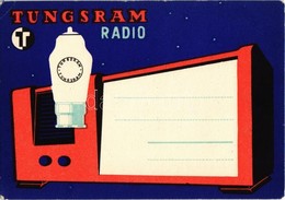 ** T2/T3 Tungsram Radio Reklámlapja / Hungarian Radio  Advertisement Postcard (EK) - Non Classés