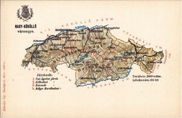 ** T1/T2 Nagy-Küküllő Vármegye. Kiadja Károlyi Gy. /  Comitatul Tarnava-Mare / Nagy-Küküllő County Map - Zonder Classificatie