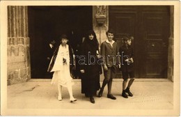 ** T1 1926 Lekeitio, Lequeitio; Zita Királyné és Három Gyermeke (köztük Ottó) Decemberben / Zita Of Bourbon-Parma With H - Unclassified