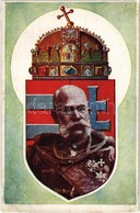 ** T3 Ferenc József Császár A Magyar Címerben. Wottitz Manfréd / Franz Joseph In The Hungarian Coat Of Arms (r) - Non Classés