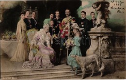 T2 1905 German Royal Family With Wilhelm II, Augusta Victoria Of Schleswig-Holstein And Their Children - Zonder Classificatie