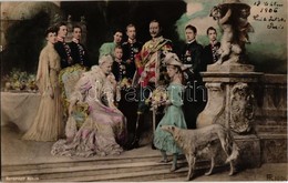 T2 1905 German Royal Family With Wilhelm II, Augusta Victoria Of Schleswig-Holstein And Their Children - Non Classés