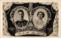 ** T1 1937 Coronation Souvenir. H.M. King George VI And H.M. Queen Elizabeth. Raphael Tuck & Sons 'Real Photopgraph' Pos - Unclassified