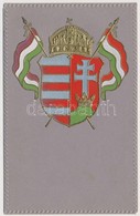 ** T2/T3 Kossuth Címer / Hungarian Coat Of Arms. Emb. Litho - Unclassified