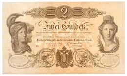 1848. 2G 'Privilegirte Oesterreichische National-Bank', Vízjeles Papíron 'Rr 32' Sorszámmal T:II / Hungary 1848. 2 Gulde - Unclassified