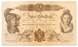 1848. 2G 'Privilegirte Oesterreichische National-Bank', Vízjeles Papíron 'Rr 32' Sorszámmal T:II / Hungary 1848. 2 Gulde - Non Classificati