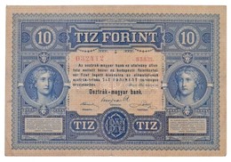 1880. 10Ft 'Osztrák-magyar Bank', '1083 032412' Sorszámmal T:III / Austro-Hungarian Monarchy 1880. 10 Forint / 10 Gulden - Ohne Zuordnung