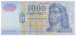 1998. 1000Ft 'DC 9052706' T:I / 
Hungary 1998. 1000 Forint 'DC 9052706' C:UNC
Adamo F55.2 - Unclassified