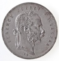 1869KB 1Ft Ag 'Ferenc József / Angyalos Címer' Körmöcbánya (12,35g) T:1,1- / Hungary 1869KB 1 Forint Ag 'Franz Joseph' K - Unclassified