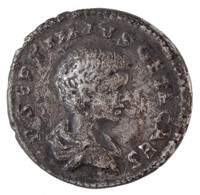 Római Birodalom / Róma / Geta 198-200. Denár Ag (3,05g) T:2- Patina / 
Roman Empire / Rome / Geta 198-200. Denarius Ag ' - Unclassified