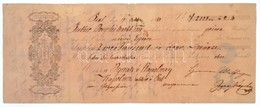 1850. Váltó 2000G-ről, Hátoldalán 3Ft és 1Ft Bélyegzővel T:III / 
Hungary 1850. Exchange Bill About 2000 Gulden, With 3  - Ohne Zuordnung