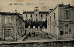 38 - CHANAS - La Mairie, Les Ecoles Et La Poste - Chanas