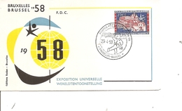 Exposition De Bruxelles-1958 ( FDC Belge à Cachet Oblitérant "TELEXPO" à Voir) - 1958 – Brüssel (Belgien)