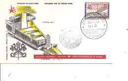 Exposition De Bruxelles-1958 ( FDC Belge Des Journées Du Saint-Siège à Voir) - 1958 – Brüssel (Belgien)