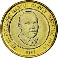 Monnaie, Jamaica, Elizabeth II, Marcus Garvey, 20 Dollars, 2001, Franklin Mint - Jamaica