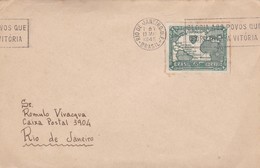 ENVELOPPE CIRCULEE 1945 RIO DE JANEIRO BANDELETA PARLANTE - BLEUP - Cartas