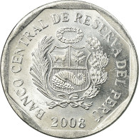 Monnaie, Pérou, 5 Centimos, 2008, Lima, TTB, Aluminium, KM:304.4a - Pérou