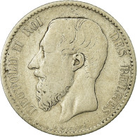 Monnaie, Belgique, Leopold II, Franc, 1886, B+, Argent, KM:28.2 - 1 Franc