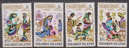 Solomon Islands SG 345-348 1977 Chrostmas, Mint Never Hinged, Toning - Iles Salomon (...-1978)
