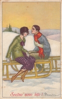 Adolfo Busi - Couple At Sled - Busi, Adolfo