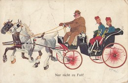 Fritz Schonpflug - Militaria Military - Nur Nicht Zu Fuss ! Horse Carriage - Schönpflug, Fritz