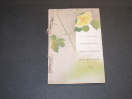 NIPPON YUSEN KAISHA - Handbook Of Information For Shippers & Passengers - 1899 - 121pp + Annexes - Asie