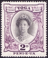 TONGA 1942 2d Black & Purple SG76 MH - Tonga (...-1970)