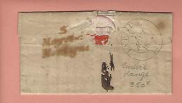 Lettre De Marseille 1834 Pour FERRIERES ALLIER Cursive Rouge 3 MAYET DE MONTAGNE Au Dos - 1801-1848: Precursores XIX