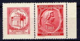 Böhmen Und Mähren 1941 Mi W Zd 36 (Zf/81) ** Mozart [130419XXVI] - Unused Stamps