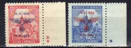 Böhmen Und Mähren 1942 Mi 83-84 ** Mit Randstücke Mit Plattensternchen [130419XXVI] - Unused Stamps