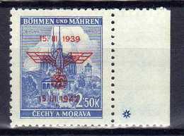 Böhmen Und Mähren 1942 Mi 84 ** Mit Randstücke Mit Plattensternchen [130419XXVI] - Unused Stamps