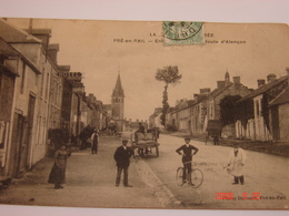 Delcampe - C.P.A.- Pré En Pail (53) - Entrée De La Ville - Route D'Alençon - Hôtel Dalphar - 1903 - SUP (BD45) - Pre En Pail
