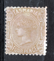 TASMANIA  1871  QV  4 P   MH  NO GUM  PERF.12  SG CAT. £350.00 - Nuovi