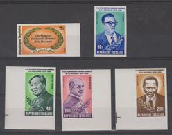 TOGO  IMPERF.  MAO TSE TUNG +POPE  CELEBRITES  Complete Set **MNH  Ref.  P76 - Mao Tse-Tung