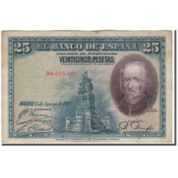 Billet, Espagne, 25 Pesetas, 1928-08-05, KM:74b, TB+ - 1-2-5-25 Peseten