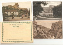 FOUR Postcards Of CHEDDAR SOMERSET ONE IS A LETTER CARD - Cheddar