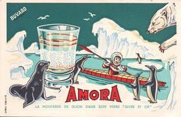 Ancien BUVARD Illustré  AMORA - Mostaza