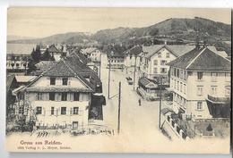 Gruss Aus REIDEN: Animierte Dorfstrasse ~1910 - Reiden