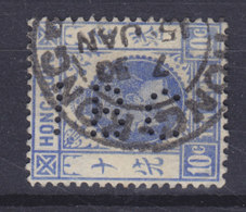 Hong Kong 1921 Mi. 118 10c. George V. Perfin Perforé Lochung 'IBC' International Banking Corporation - Oblitérés