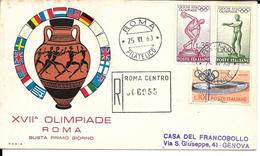 JEUX OLYMPIQUES ROME 1960  -  OLYMPICS GAMES ROMA - OLYMPIC STADIUM FDC - Summer 1960: Rome