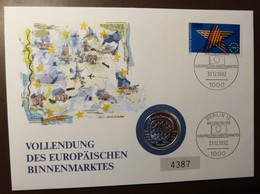 Numisbrief Coin Cover Deutschland  ECU D. Genscher  Silber Ca. 15 Gramm 999 1986 #numis66 - Andere & Zonder Classificatie