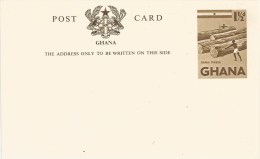 Ghana 1959 Unperforated Timber Lumber Log One And Half Pence Unused Mint Post Card - Ghana (1957-...)