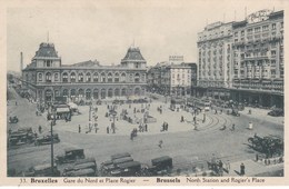 Brussel, Bruxelles, Gare Du Nord Et Place Rogier (pk58623) - Spoorwegen, Stations