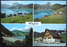 INNERTHAL Gasthaus Stausee Auto Stempel Auf Briefmarke Postauto - Innerthal