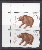 Albania 1965 Animals Bear Mi#1016 Pair, Mint Never Hinged - Albanien