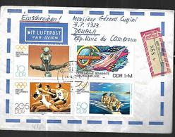 DDR  Lettre Du 28 04 1980 En Recommandée Par Avion De Zeulenroda ( Thuringe ) Vers Douala ( Cameroun )  Arrivée 07  Mai - Express Stamps