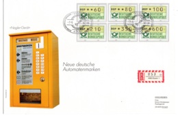 Bund  ATM  Einschreiben  VS8 Satz Nagler Gerät Ergänzungswerte 1992 - Distributori